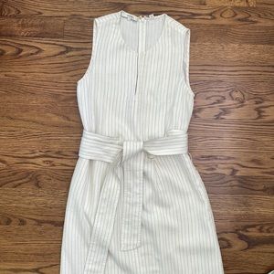 Vince White Pinstripe Dress | Size 0